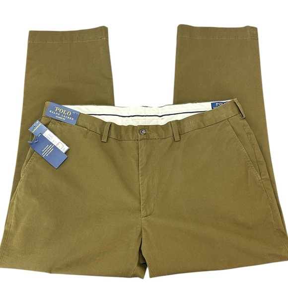 Polo Ralph Lauren Olive Green Classic Fit Chinos Pants 40/30 Straight Leg - Picture 1 of 16